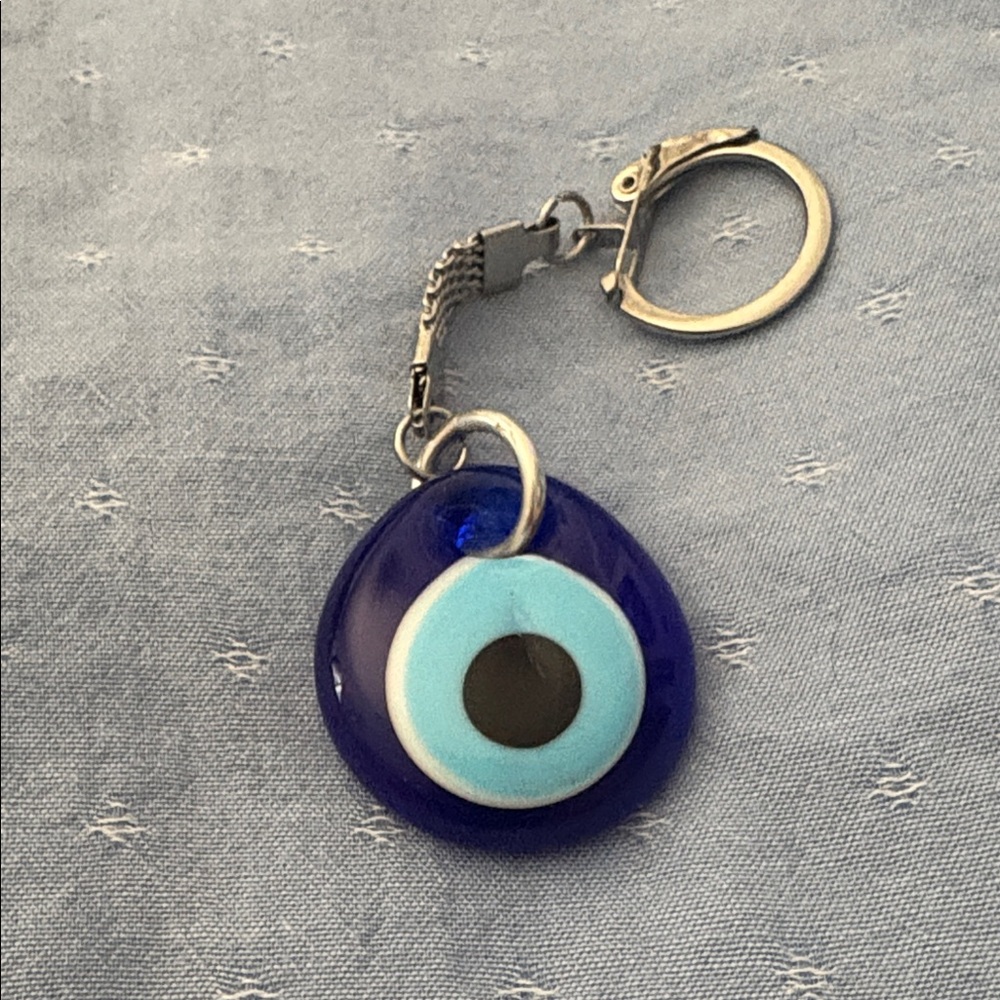 Blue Evil Eye Keychain